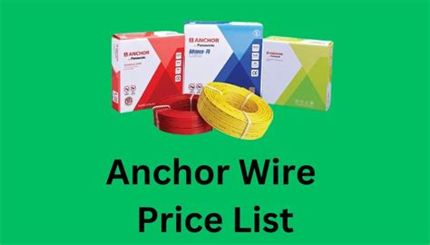 Anchor Price List 